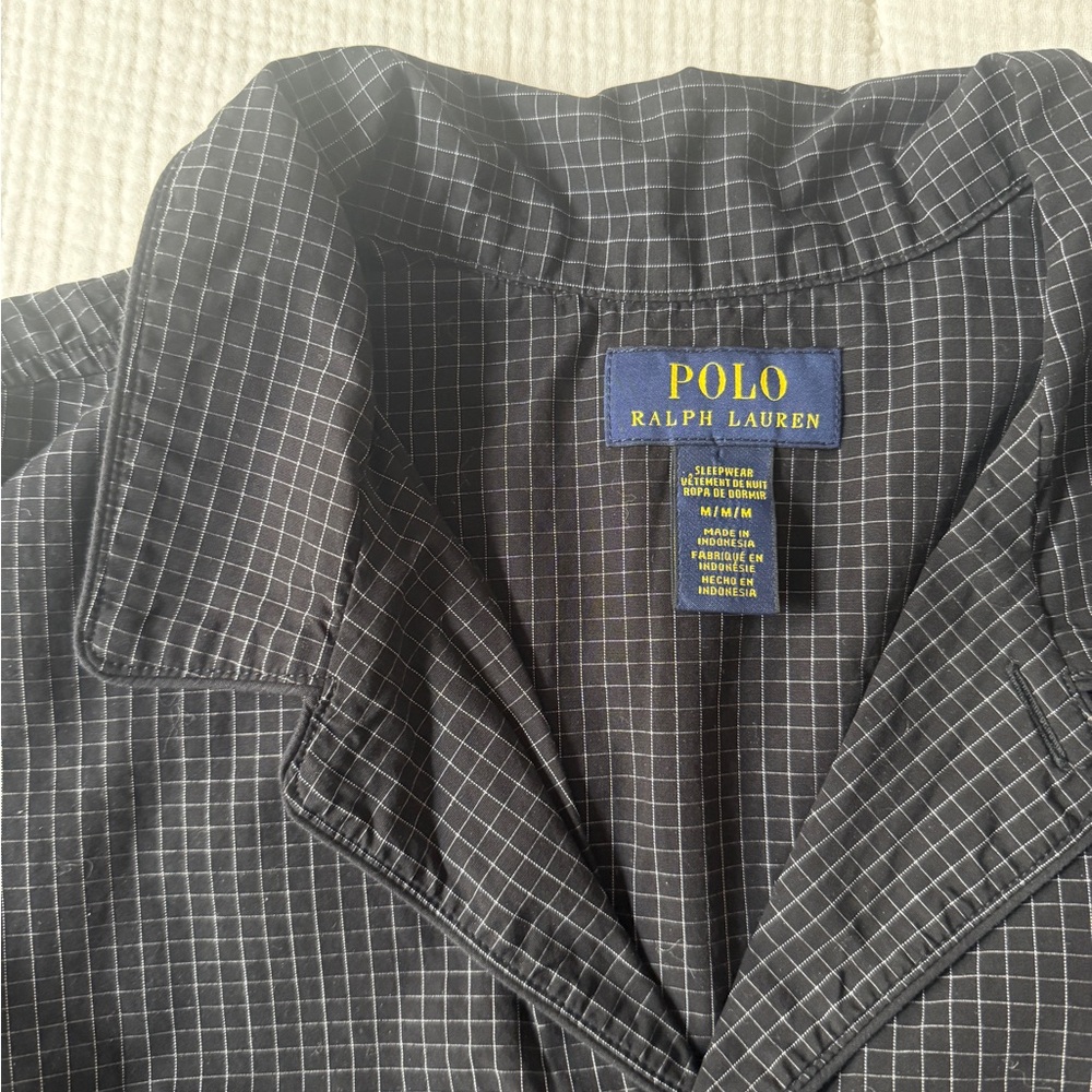 Polo Ralph Lauren Black Grid Pajama Set